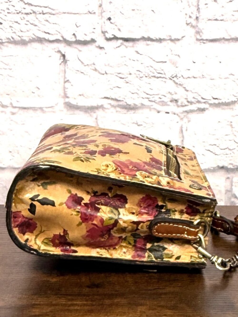 Patricia Nash Apricale Antique Rose Leather Floral Purse - Shoulder/Wristlet - Picture 5 of 7